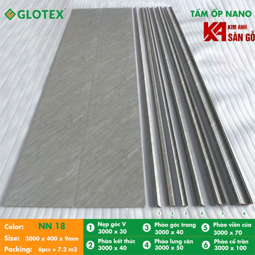 Tấm Ốp Tường Nano Glotex NN18